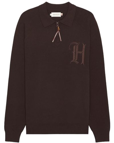 Honor The Gift Zip Henley Sweater - Brown