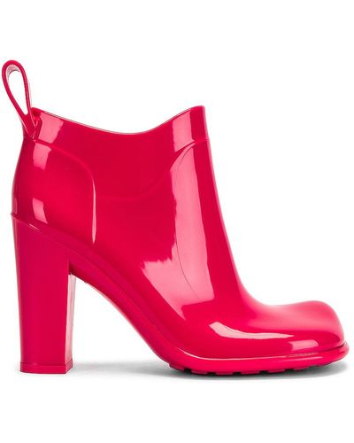 Bottega Veneta Rubber Ankle Boots - Pink