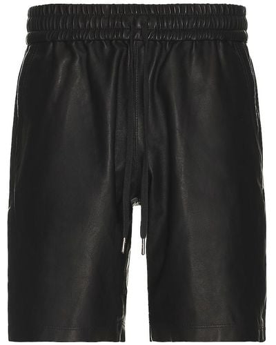 John Elliott Leather La Shorts - Black