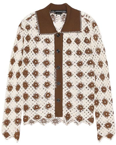 ANDERSSON BELL Crochet Cotton Cardigan - Brown