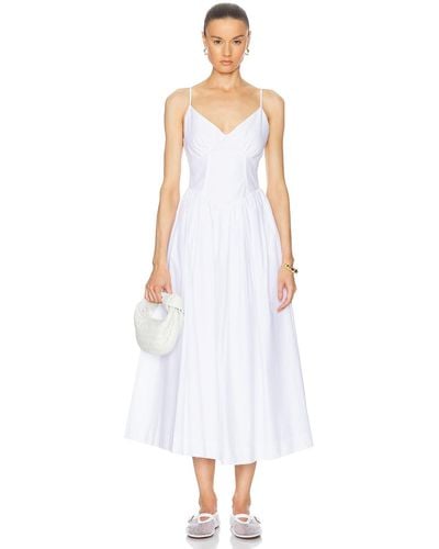 Nicholas Becker Princess Waist Midi Dress - White