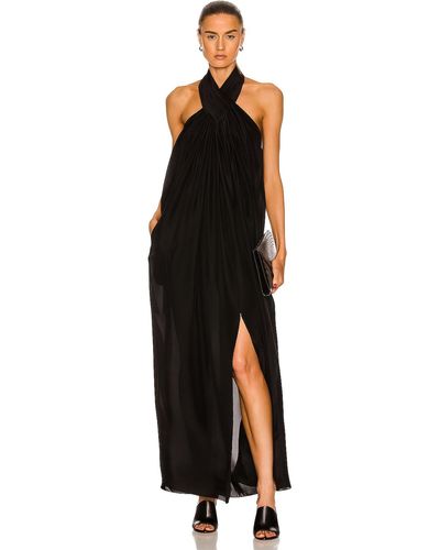 Alaïa Split Front Halter Dress - Black