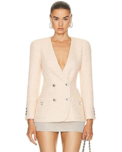 Alessandra Rich Double Breasted Jacket - Natural