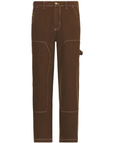 Kidsuper Messy Stitched Work Pant - Brown