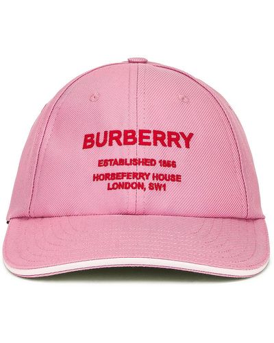Burberry Horseferry Motif Baseball Cap - Pink