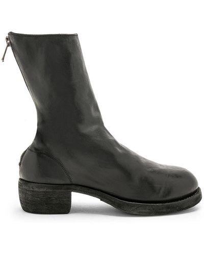Guidi Leather Horse Zip Back Boots - Black