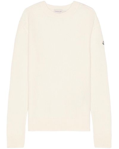 Moncler Crewneck Sweater - White
