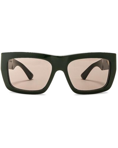 Bottega Veneta New Triangle Rectangular Sunglasses - Green