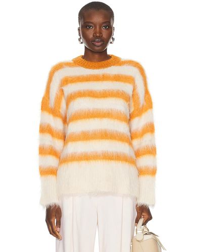 Monse Striped Alpaca Sweater - Orange