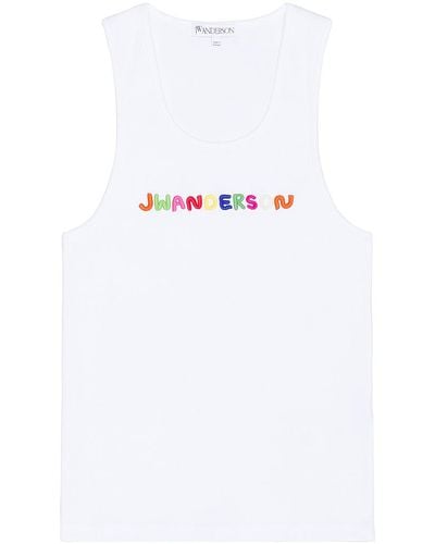 JW Anderson Logo Embroidery Tank - White