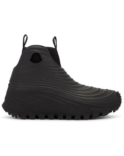 Moncler Acqua High Knitted And Recycled-eva Boots - Black