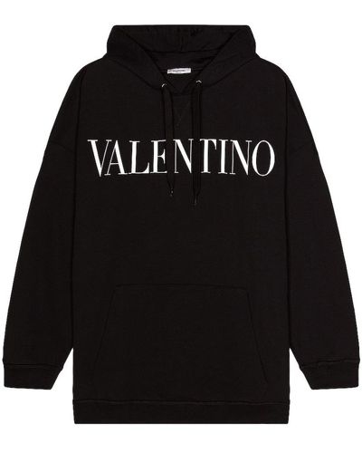 Valentino Logo Hoodie - Black