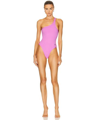 The Attico One Shoulder Swim Suit - Pink
