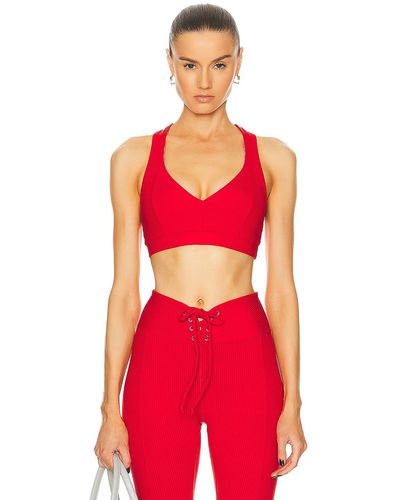 Year Of Ours Ribbed Tess Bra - Red