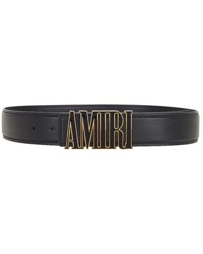 Amiri Nappa 4cm Belt - Black
