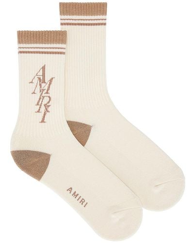 Amiri Ma Stripe Sock - White