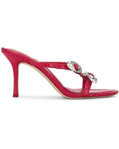 Alexander Wang Dome Strappy Slide Sandal - Red