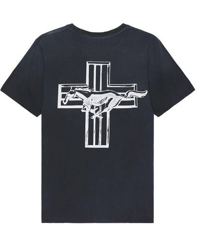 One Of These Days Mustang Cross Tee - Blue