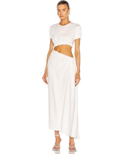 Christopher Esber Roll Sleeve Tee Dress - White