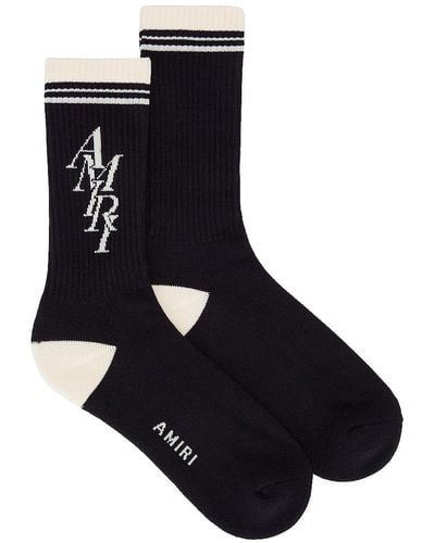 Amiri Ma Stripe Sock - Black