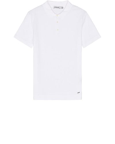 Jonathan Simkhai Barron Short Sleeve Polo - White
