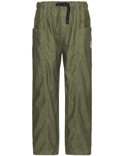 South2 West8 Belted Cs Pant Cotton Back Sateen - Green