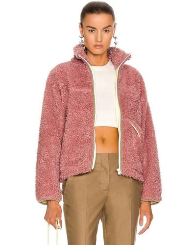 Sandy Liang Cashi Fleece Jacket - Pink