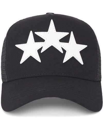 Amiri Three Star Trucker Hat - Black