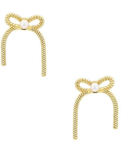 Lele Sadoughi Bow Stud Earrings - Metallic