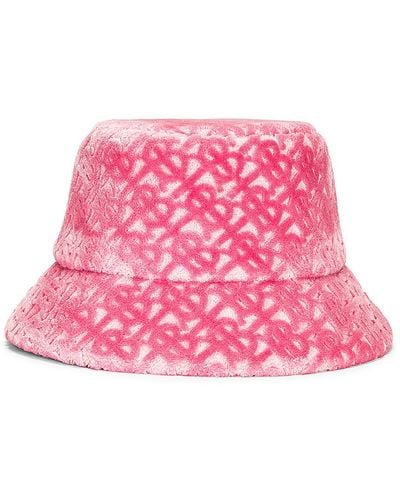 Burberry Towel Embroidery Bucket Hat - Pink