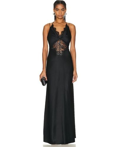 Et Ochs Maria Silk And Lace Gown - Black