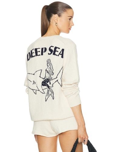 The Elder Statesman Deep Sea Crewneck Sweater - Natural
