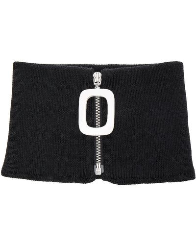 JW Anderson Neck Band With Zip Detail - Black