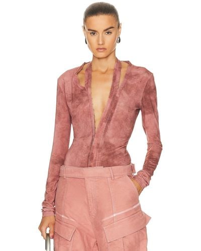 Y. Project Hook And Eye Bodysuit - Pink