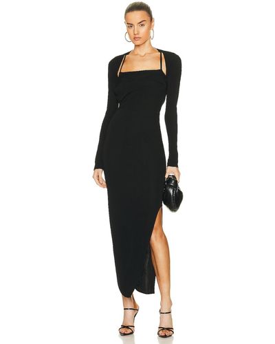Helmut Lang Long Sleeve Cutout Dress - Black