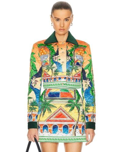 Casablancabrand Quilted Cropped Jacket - Multicolor