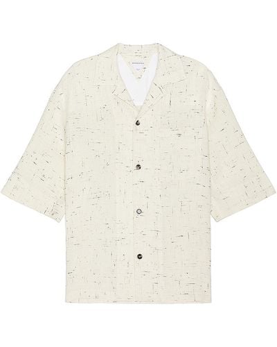 Bottega Veneta Light Criss Cross Viscose Silk Shirt - White