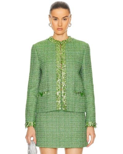 Valentino Embroidered Jacket - Green