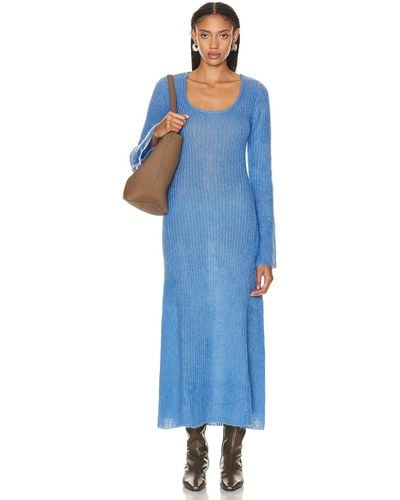 Ganni Long Sleeve Dress - Blue
