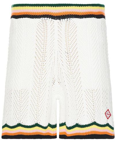 Casablancabrand Chevron Lace Shorts - White
