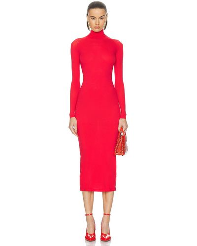 Alaïa Sheer Dress - Red