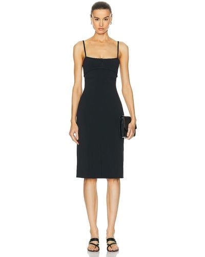 Priscavera Stretch Tailored Midi Dress - Black