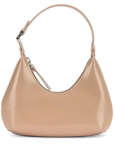 BY FAR Baby Amber Semi Patent Leather Bag - Natural