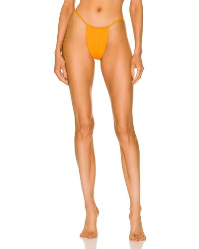 AEXAE Gathered Bikini Bottom - Orange