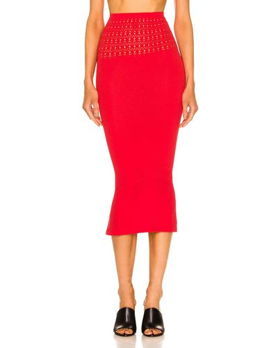 Alaïa Tube Skirt - Red