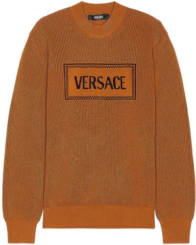 Versace Macrologo Sweater - Brown