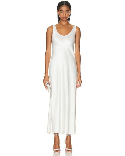 Enza Costa Satin Tank Dress - White