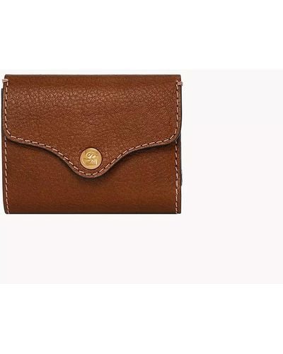 Fossil Heritage Leather Wallet Trifold - Brown