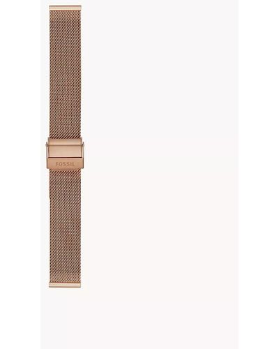 Fossil 18mm Mesh Interchangeable Watch Band Strap - White