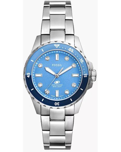 Fossil Blue Dive Three-hand Stainless Steel Watch